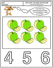 okul öncesi sayılar çalışma sayfaları